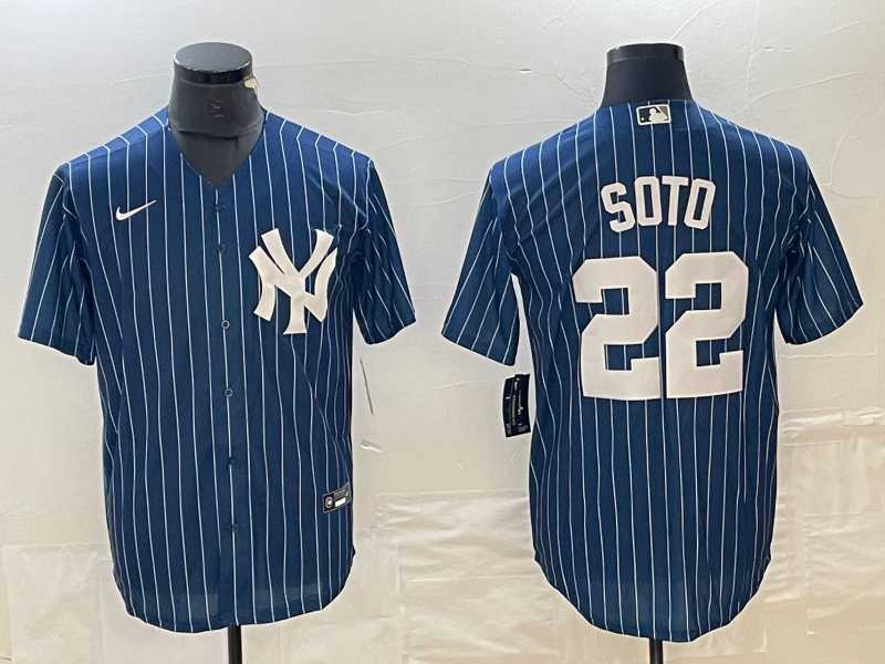 Men's New York Yankees #22 Juan Soto Blue Pinstripe Cool Base Stitched Baseball Jerseys,We sell and wholesale Men's New York Yankees #22 Juan Soto Blue Pinstripe Cool Base Stitched Baseball Jerseys on line form chian!